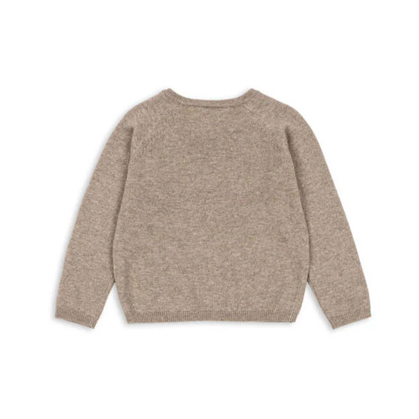 Konges Slojd Light Brown Mattou Knit Cardigan - Image 2