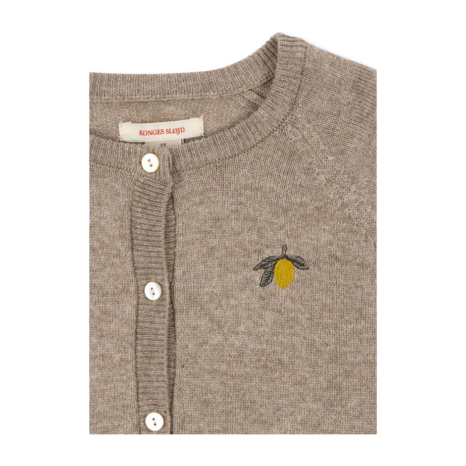 Konges Slojd Light Brown Mattou Knit Cardigan - Image 3