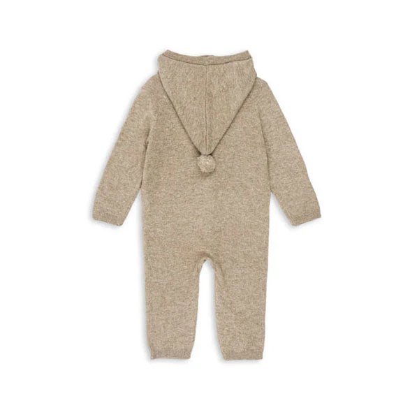 Konges Slojd Light Brown Mattou Knit Onesie - Image 2