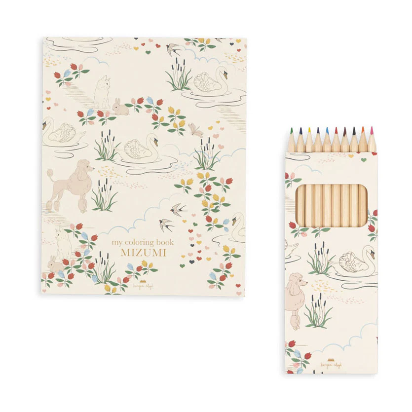 Konges Slojd Mizumi Coloring Book And Crayons