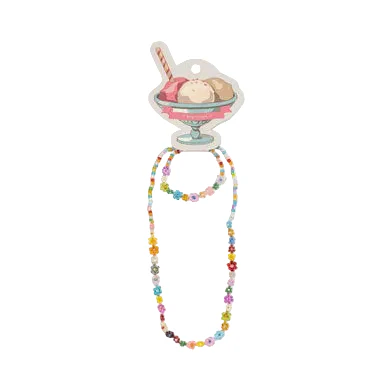 Konges Slojd Multi Flower Field Necklace And Bracelet Set