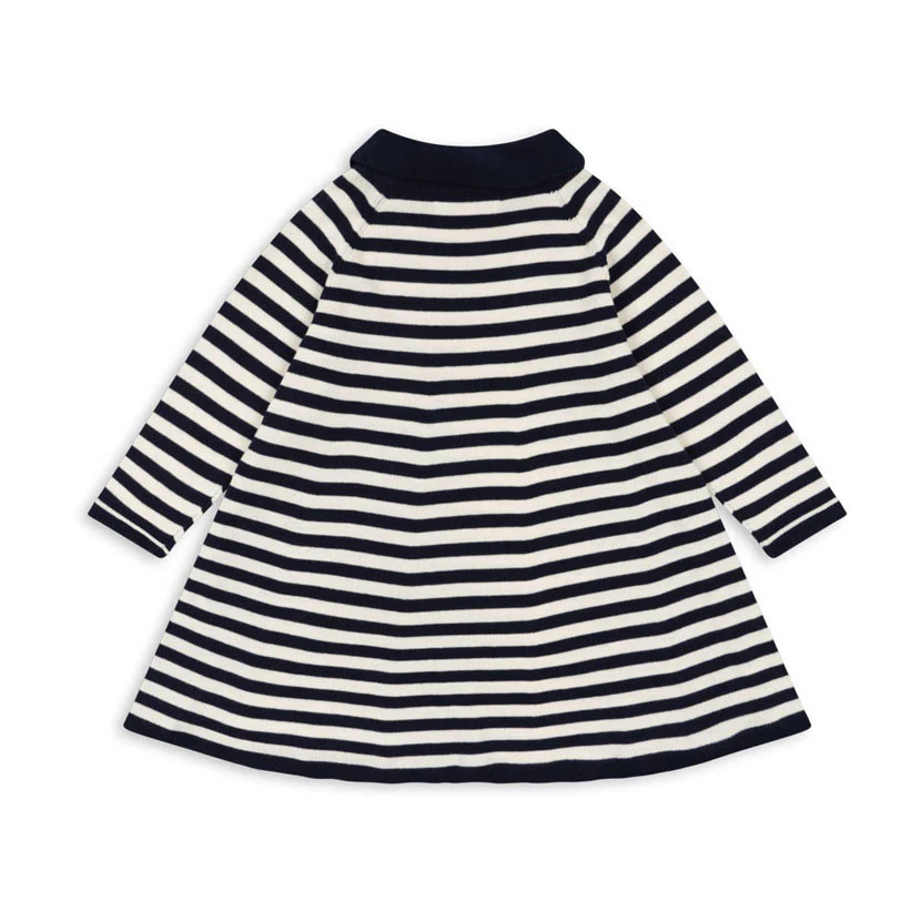 Konges Slojd Navy Stripe Venton Knit Dress - Image 3