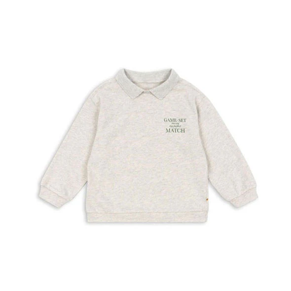 Konges Slojd Off White Melange Spotty Polo