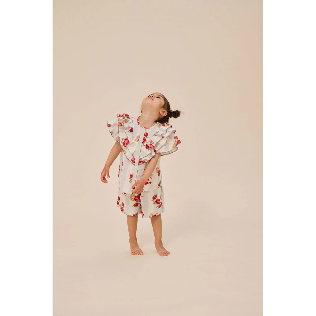 Konges Slojd Peony Stripe Kim Slit Shorts - Image 3