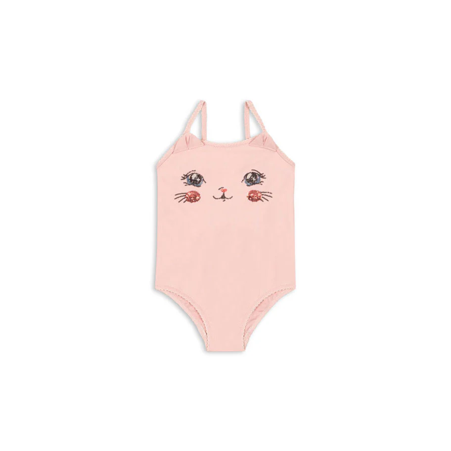 Konges Slojd Powder Pink Kitty Swimsuit