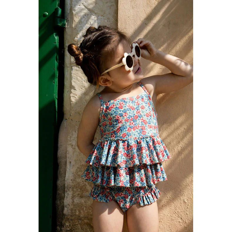 Konges Slojd Rosie Blue Manuca Frill Swimsuit - Image 2