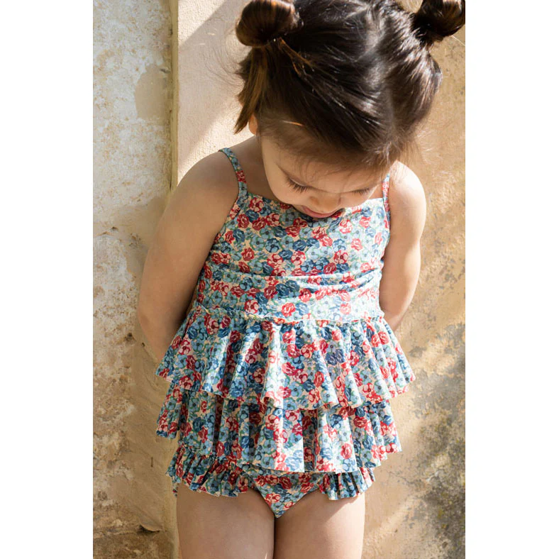 Konges Slojd Rosie Blue Manuca Frill Swimsuit - Image 3