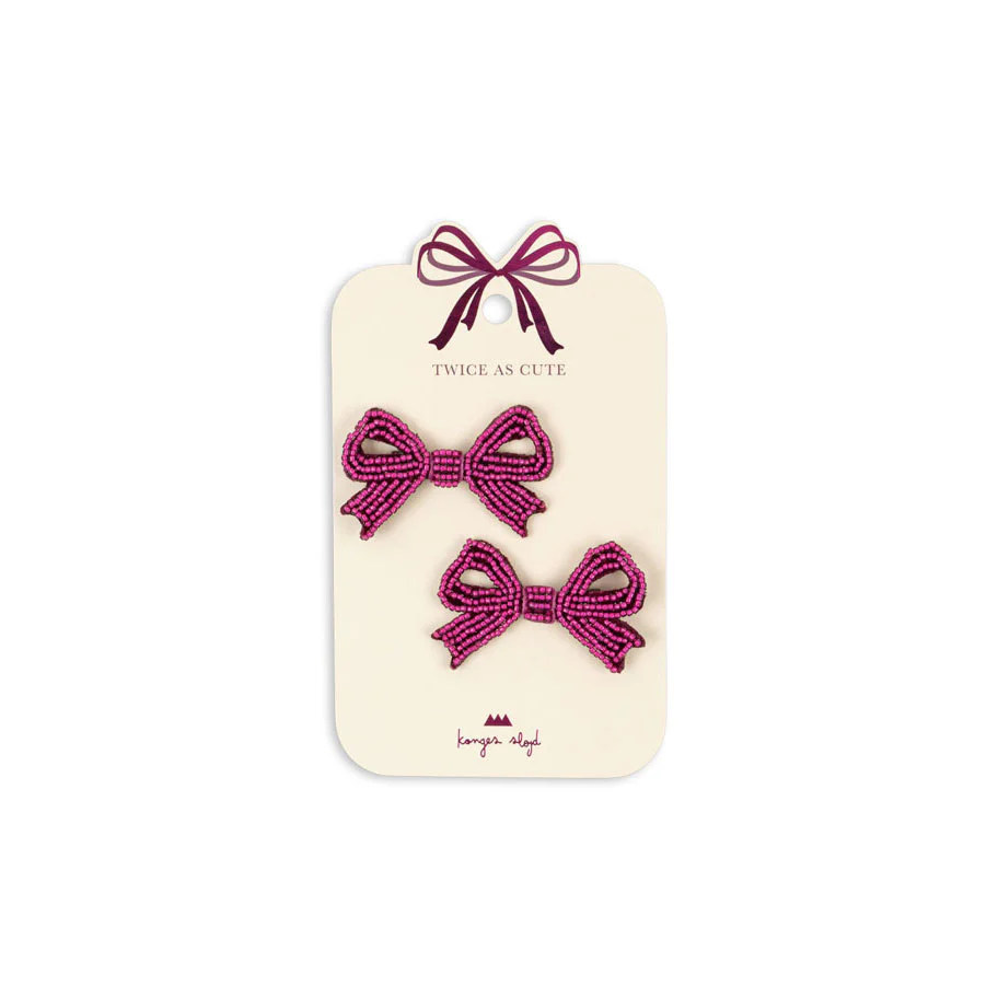 Konges Slojd Sangria 2 Pack Pearly Bow Hair Clips