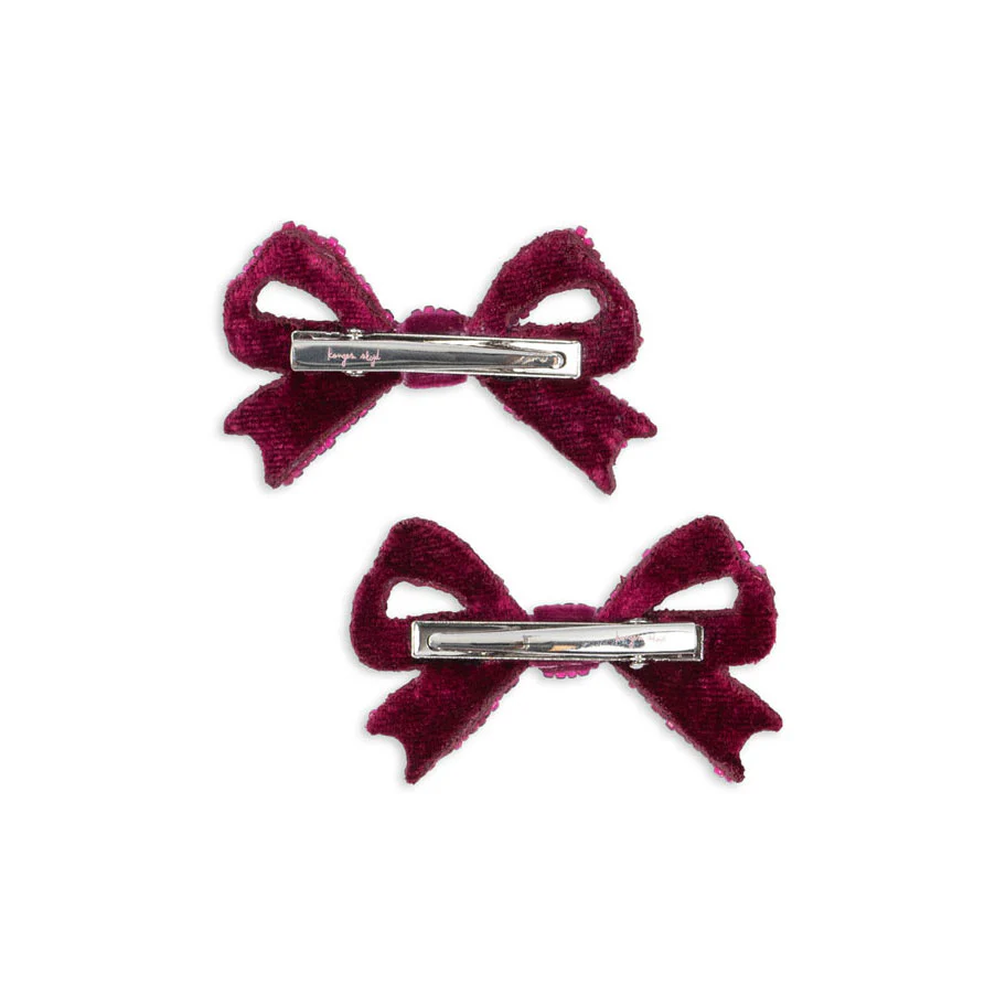 Konges Slojd Sangria 2 Pack Pearly Bow Hair Clips - Image 4