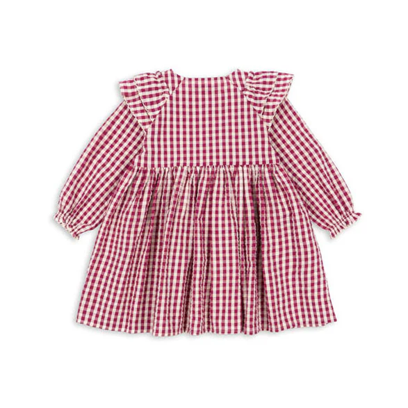 Konges Slojd Sangria/Butter Check Kim Dress - Image 2