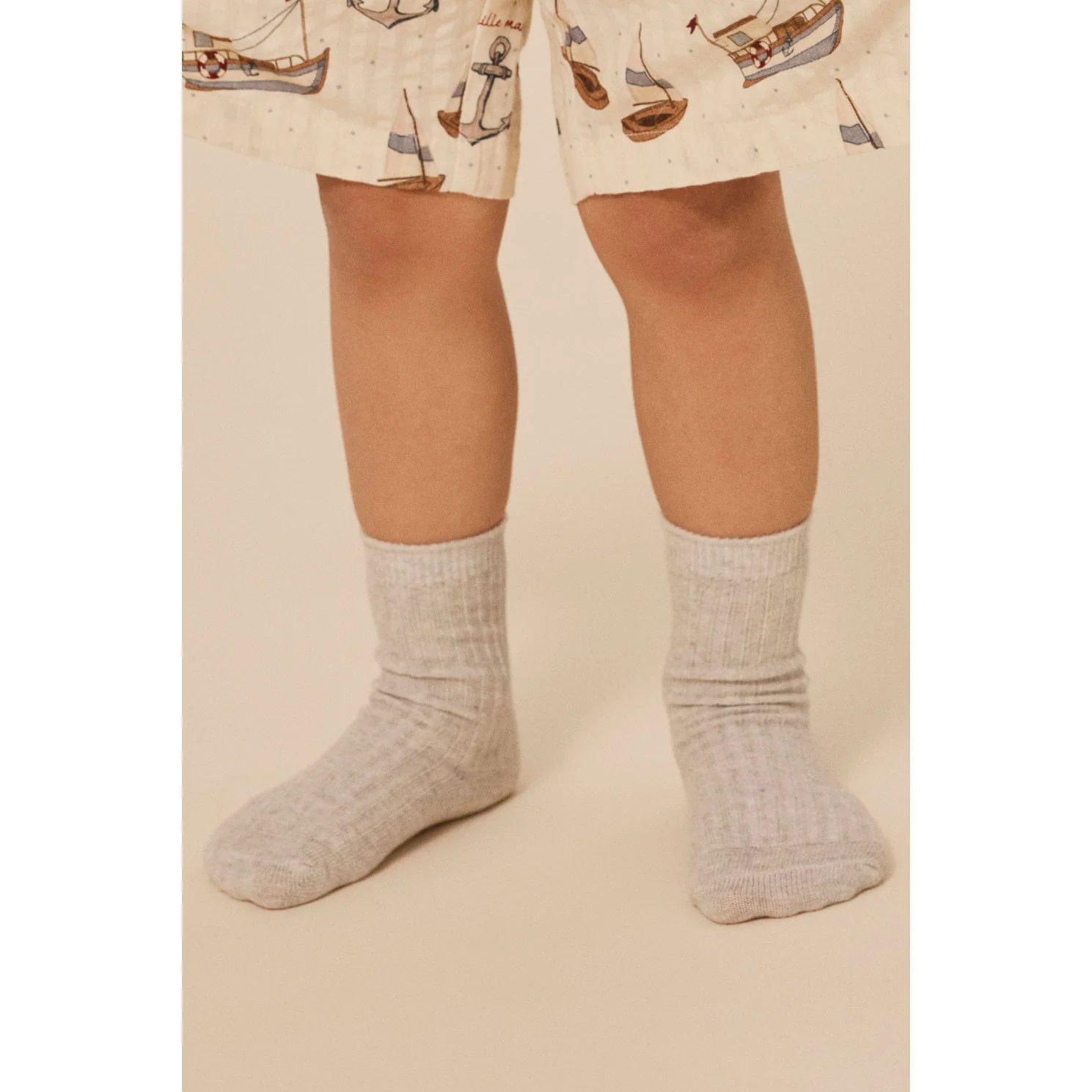 Konges Slojd Soft Grey/Ment/Brown 3 Pack Rib Socks - Image 3
