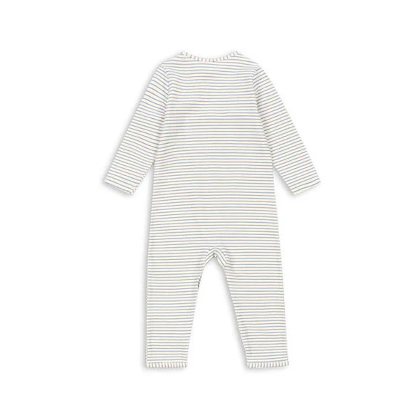 Konges Slojd Stripe Blue Basic Onesie - Image 2