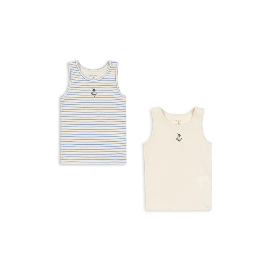 Konges Slojd Stripe Provence Mix 2 Pack Tank Top
