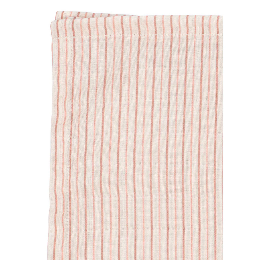 Konges Slojd Stripie Petite Rose 3 Pack Muslin Cloth - Image 3