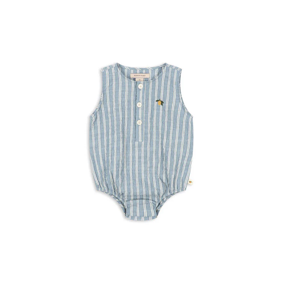 Konges Slojd Trio Bleu Stripe Elliot Romper