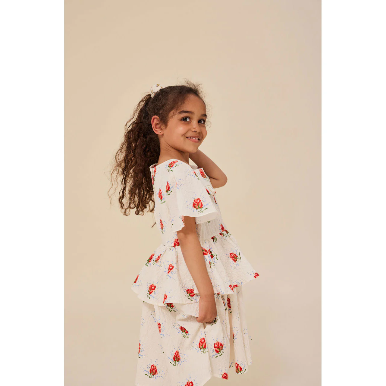 Konges Slojd Vita Rosa Elin Frill Dress - Image 3