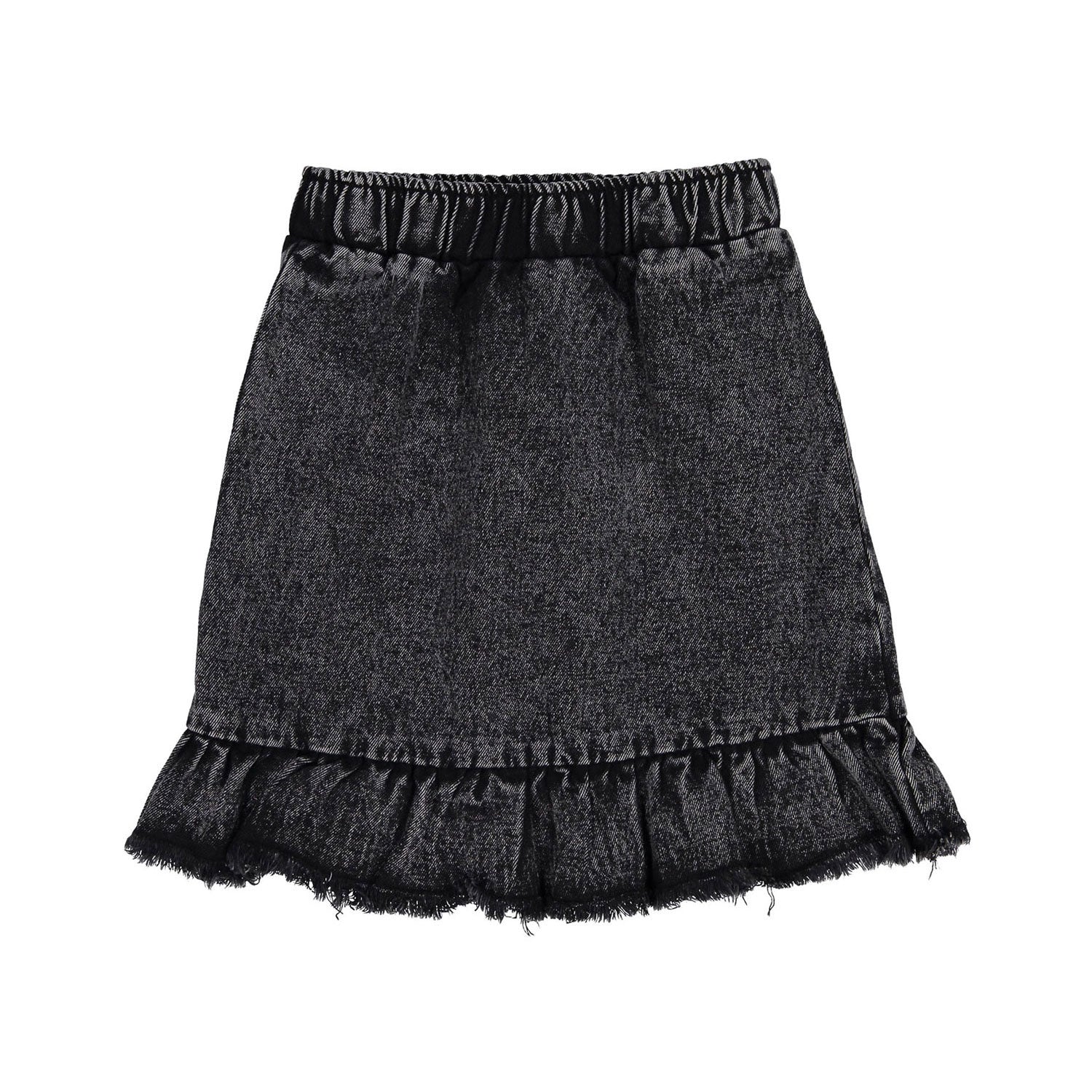 L by Ladida Black Denim Ruffle Skirt