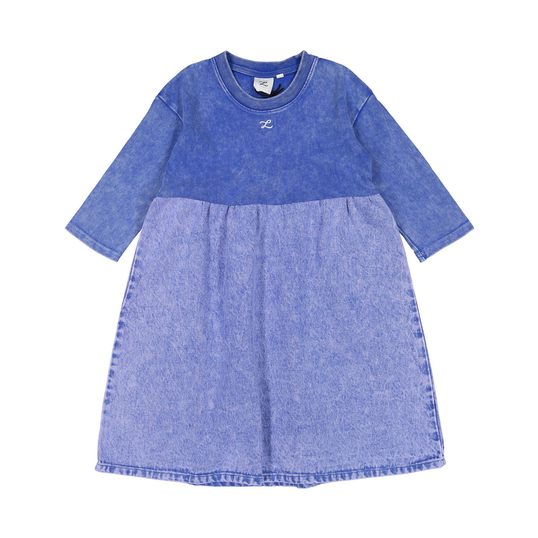 L by Ladida Blue Denim 3/4 Sleeve Dress