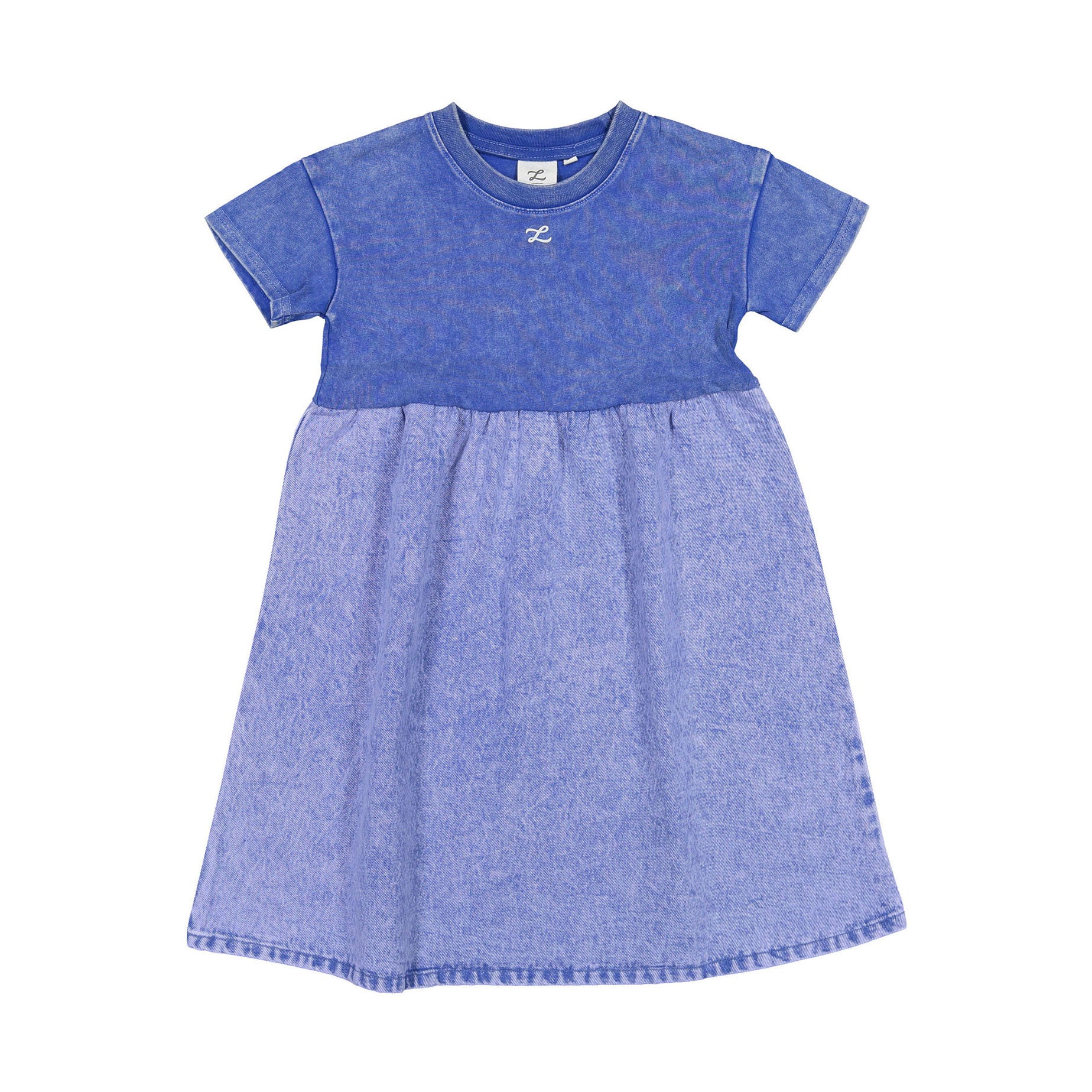 L by Ladida Blue Denim Short Sleeve Dress