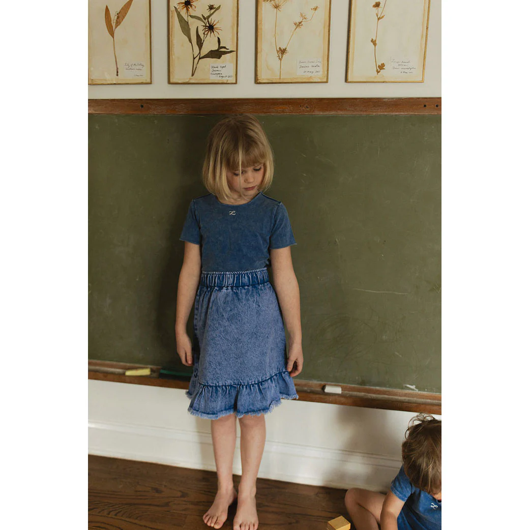 L by Ladida Blue Wash Short Sleeve Tee - Image 3
