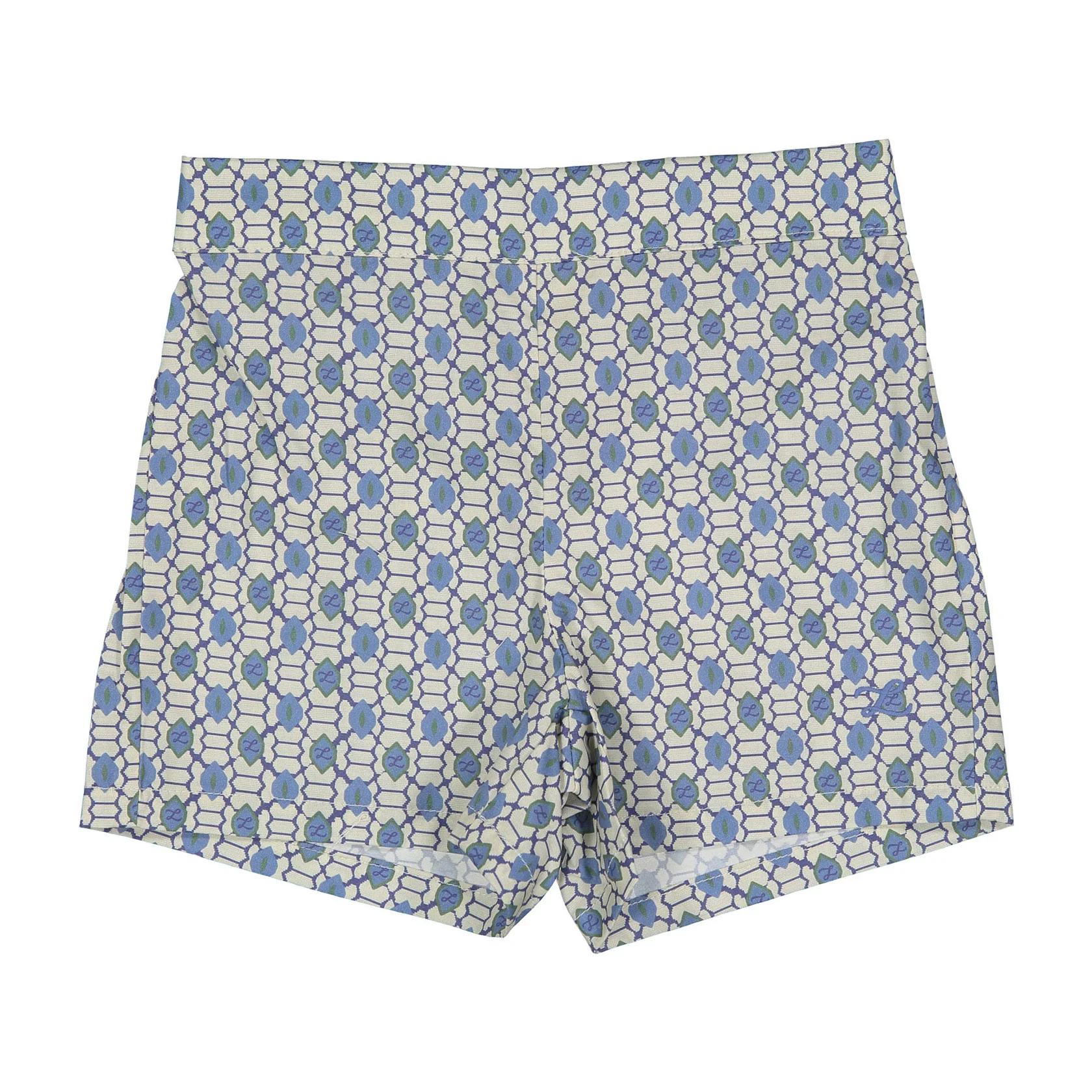 L by Ladida Blue Geo Shorts