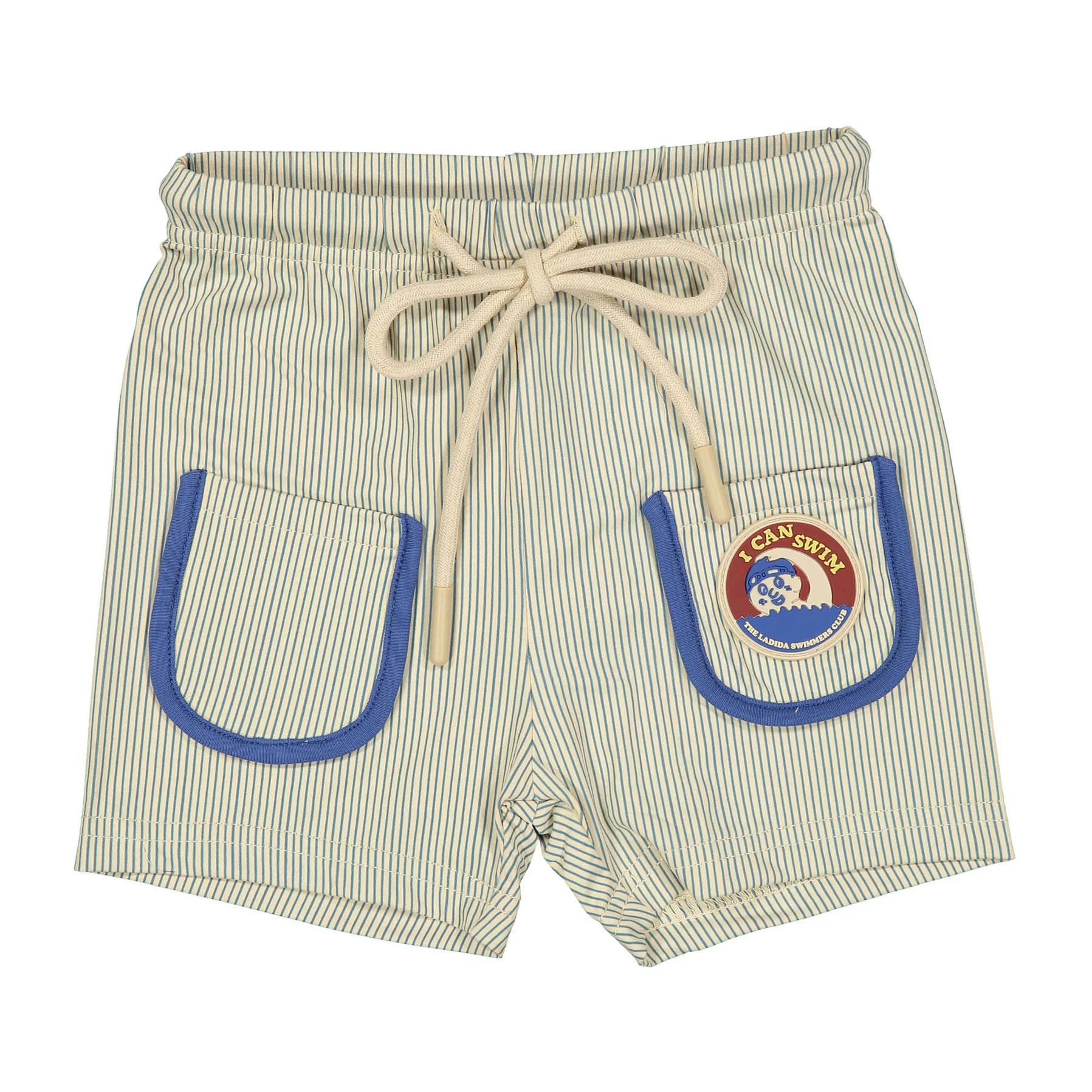 L by Ladida Blue Striped Swim Shorts