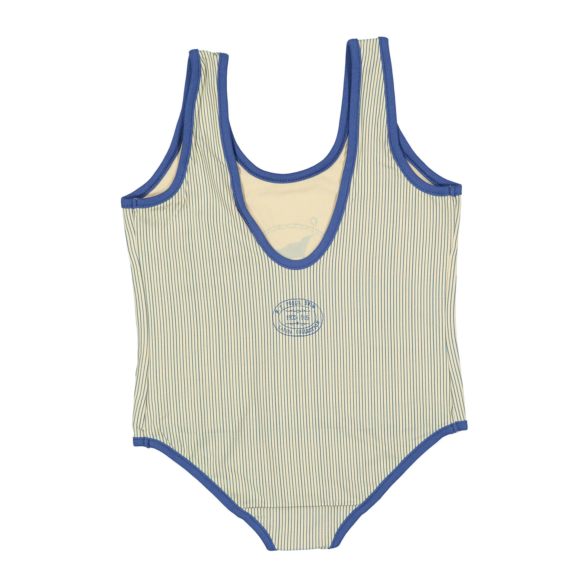 L by Ladida Blue Striped Swimsuit - Image 2