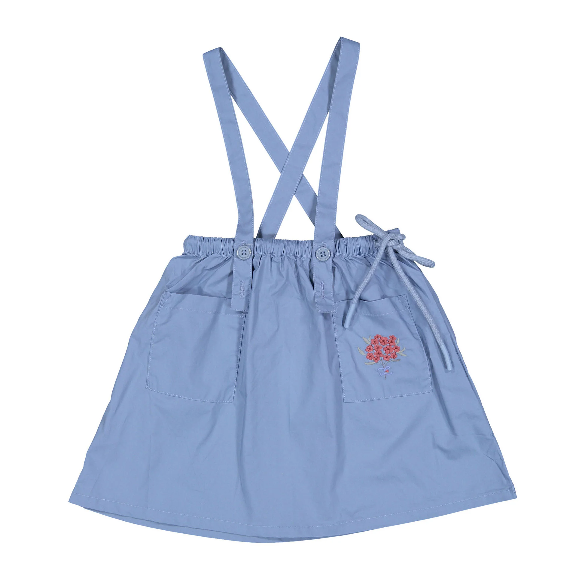 L by Ladida Blue Suspender Pocket Skirt