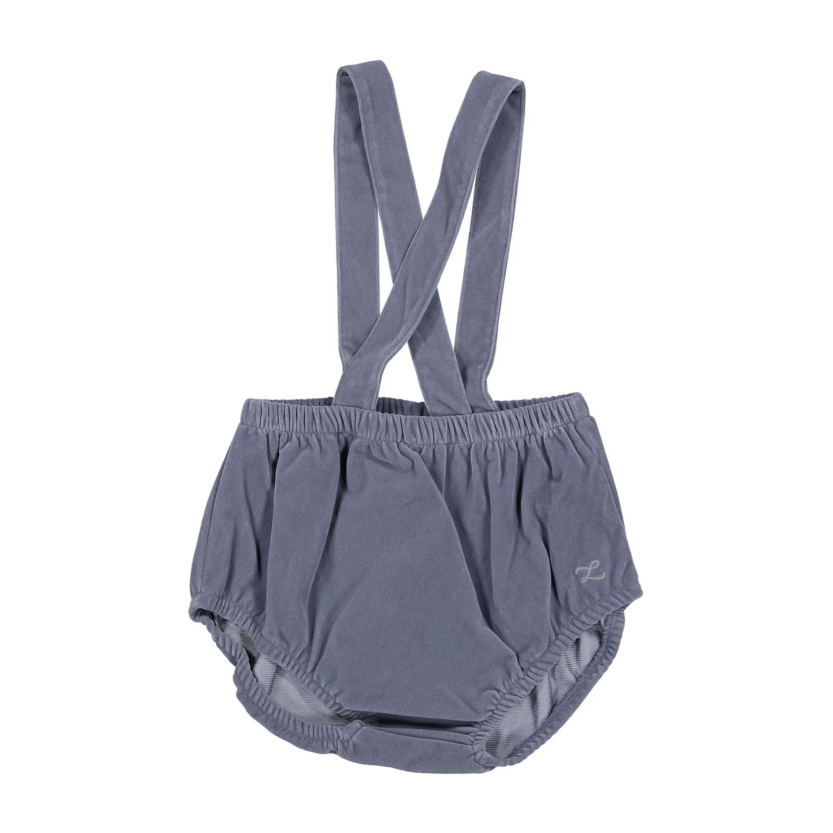 L by Ladida Blue Velvet Suspender Bloomers