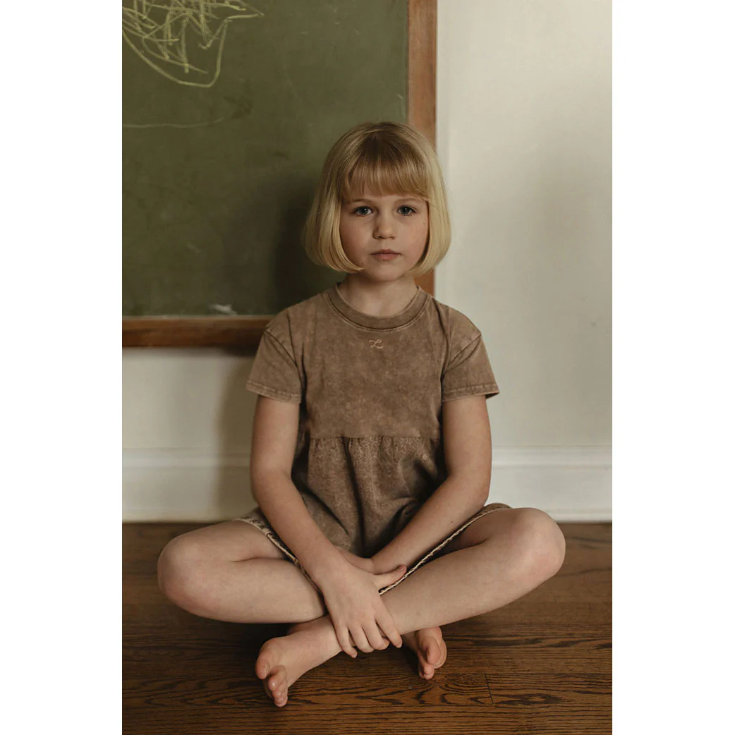 L by Ladida Brown Denim Short Sleeve Dress - Image 3