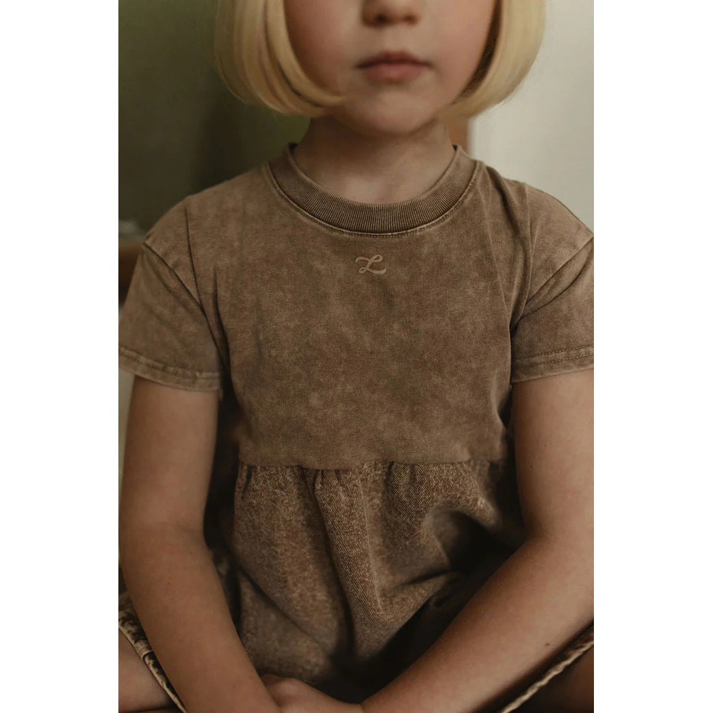 L by Ladida Brown Denim Short Sleeve Dress - Image 4