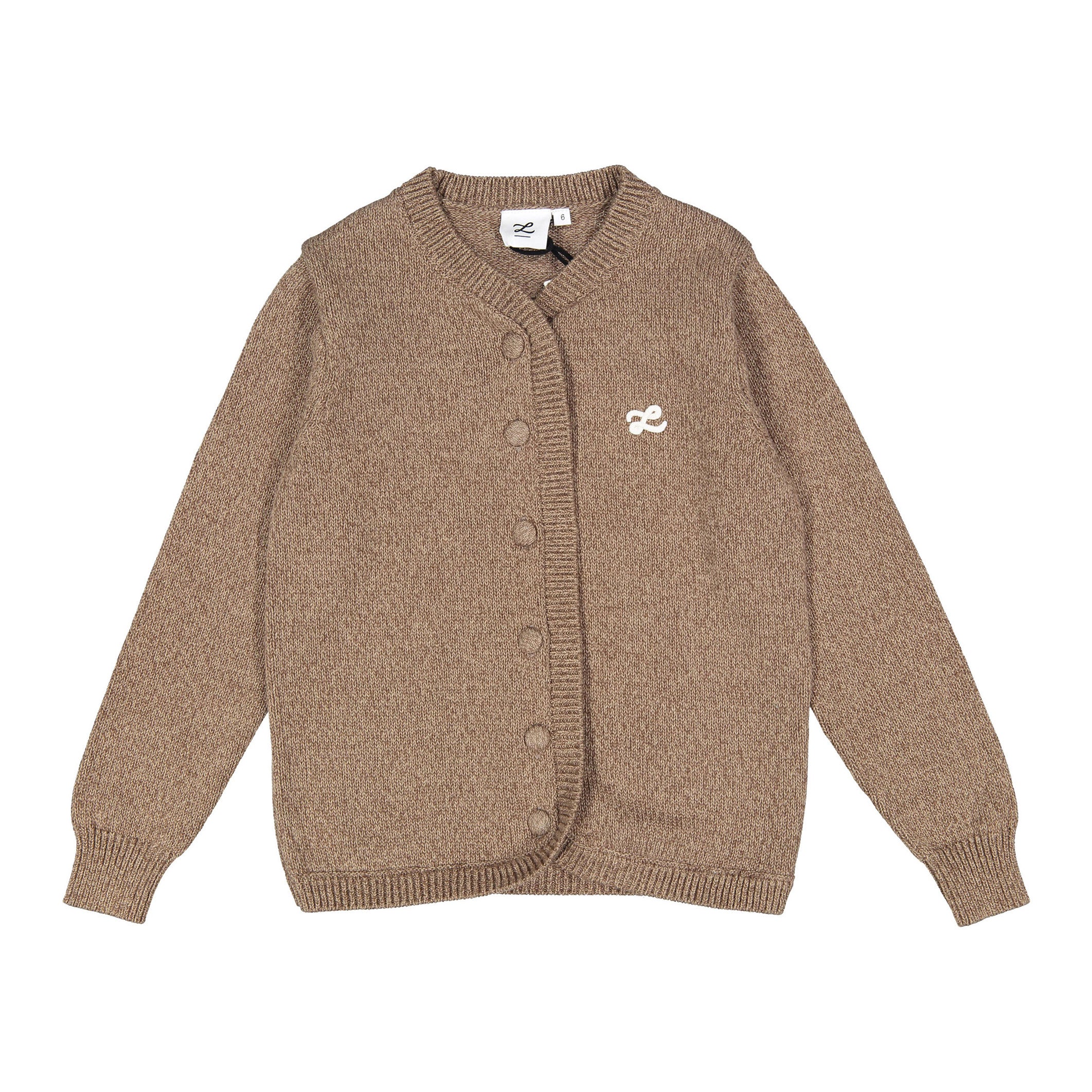 L by Ladida Brown Heather  Knit Cardigan