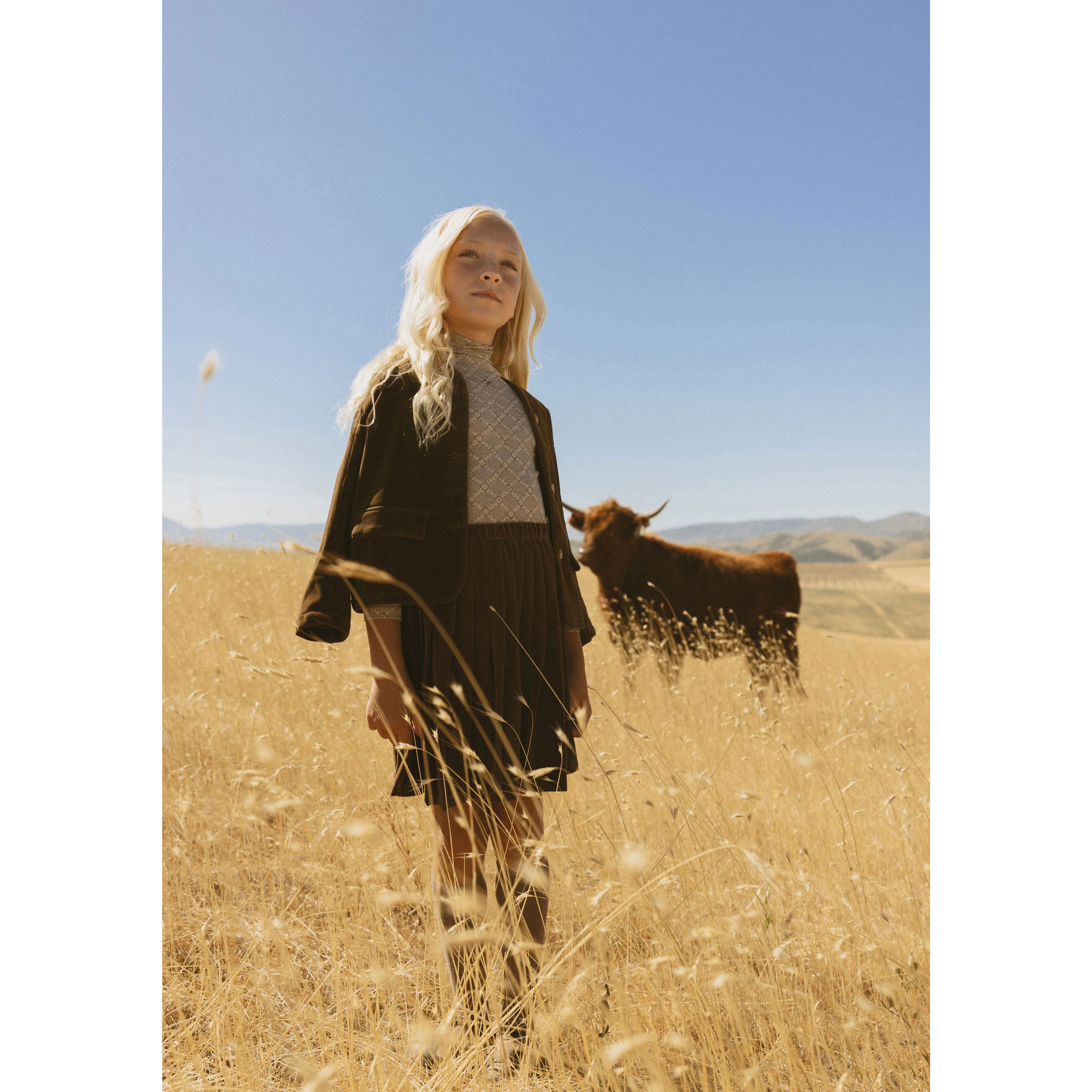 L by Ladida Brown Velvet Pleated Skirt - Image 2
