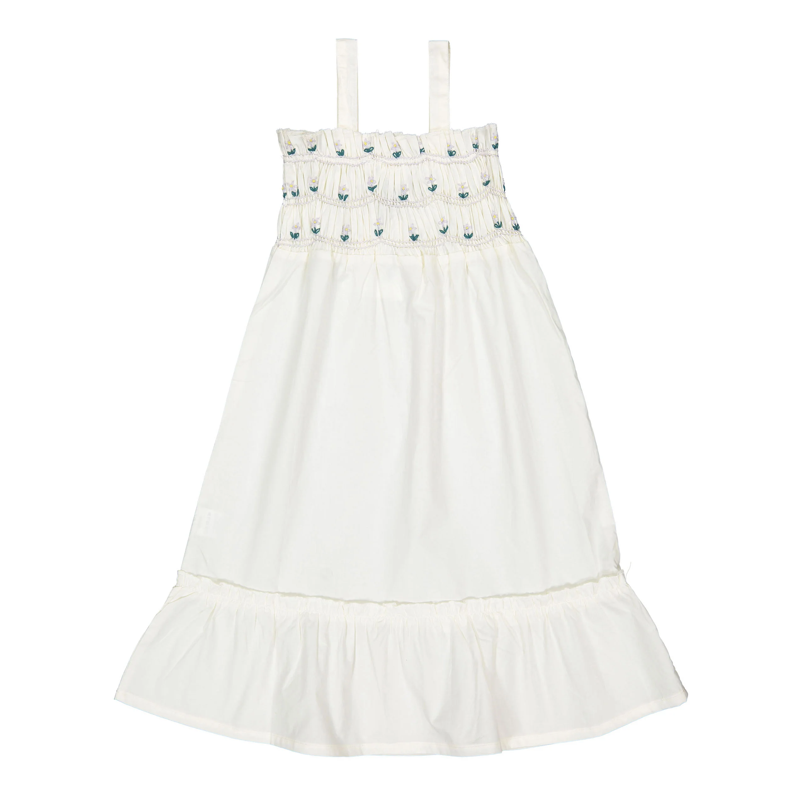 L by Ladida Cream Embroidered Maxi Dress
