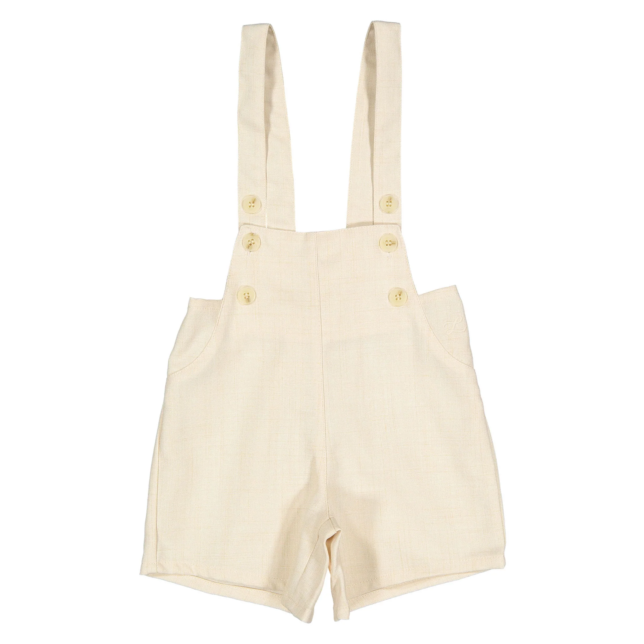 L by Ladida Beige Linen Overalls