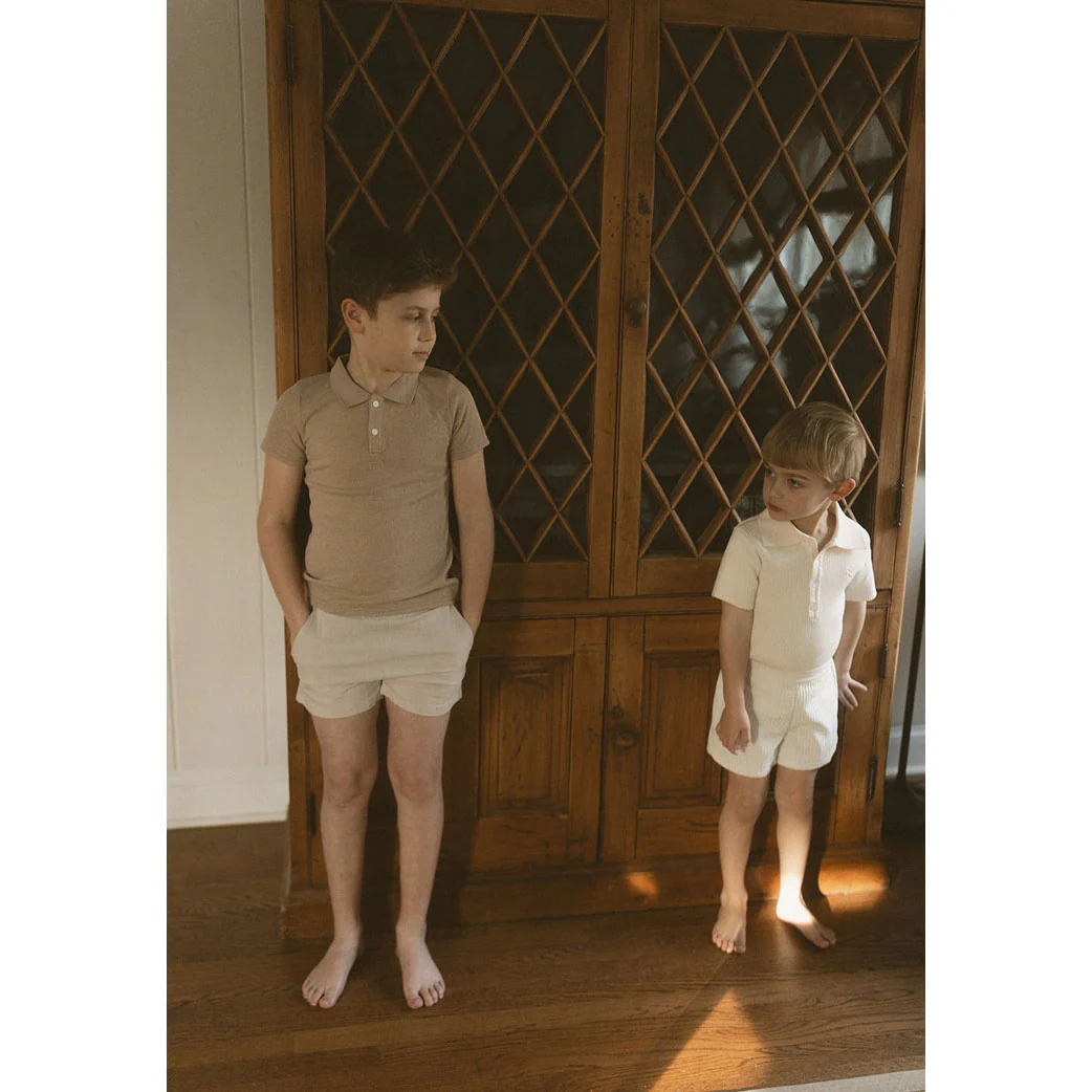 L By Ladida Cream Ribbed Knit Polo - Image 3