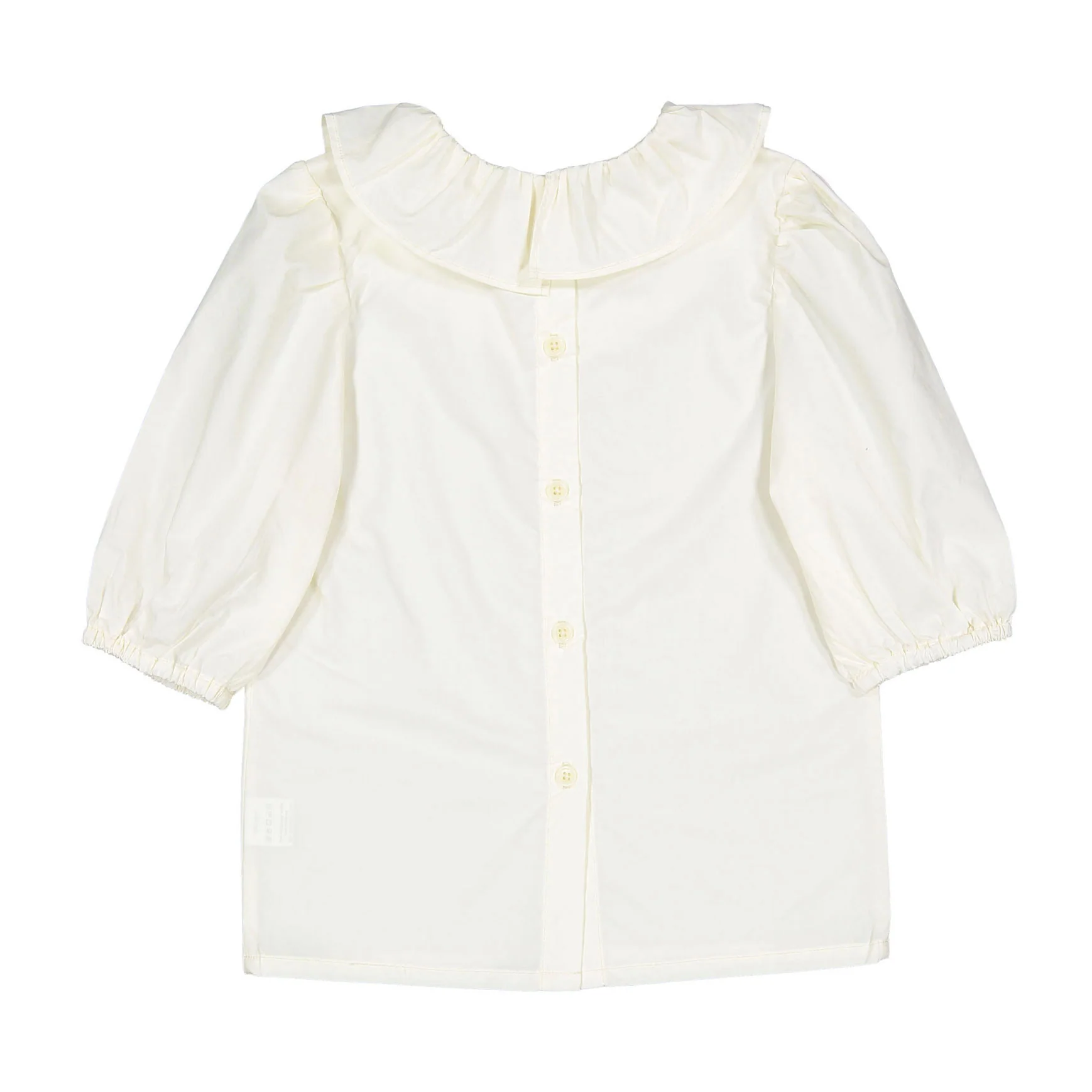 L by Ladida Cream Ruffle Collar 3/4 Sleeve Blouse - Image 2
