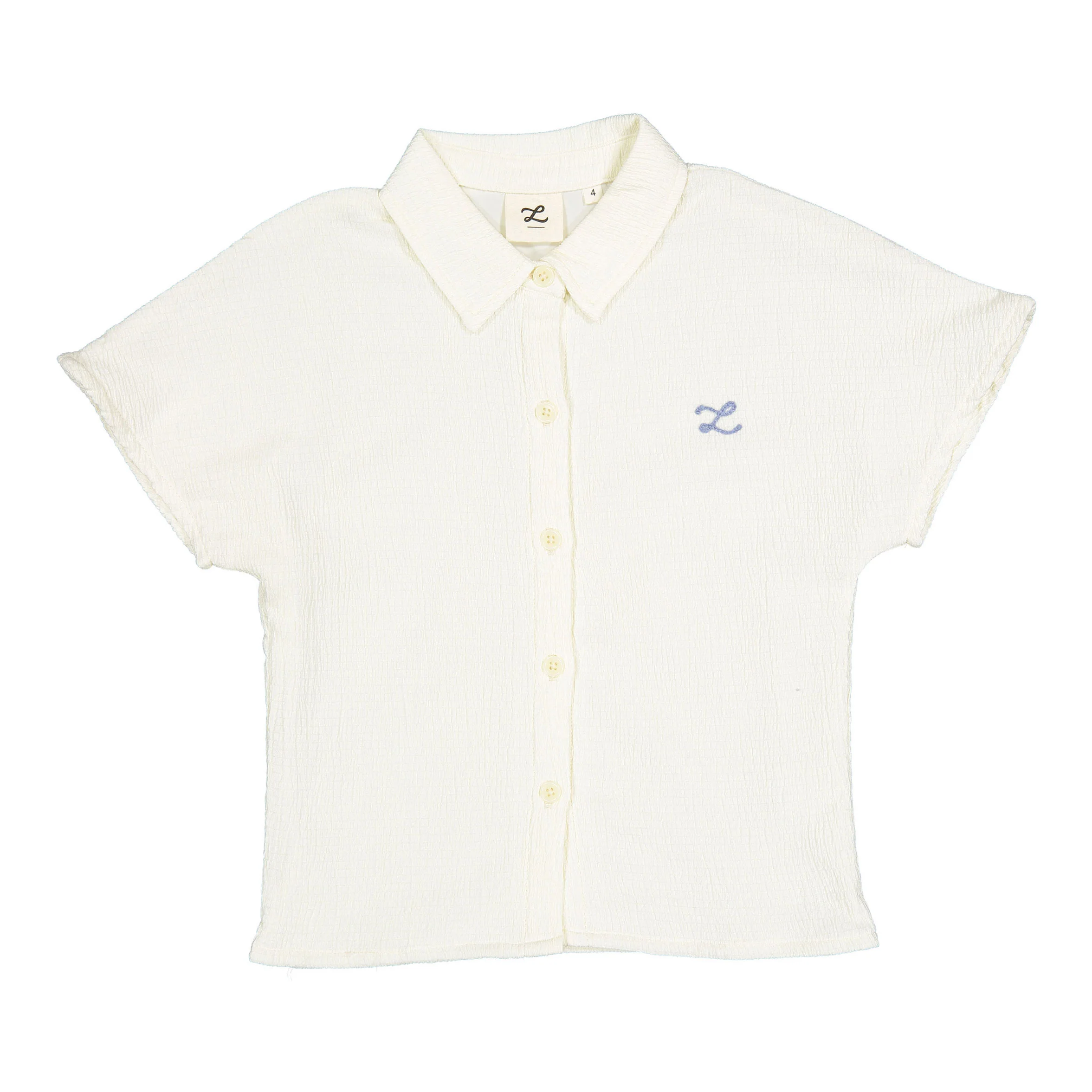 L by Ladida Cream Seersucker Oversized Shirt