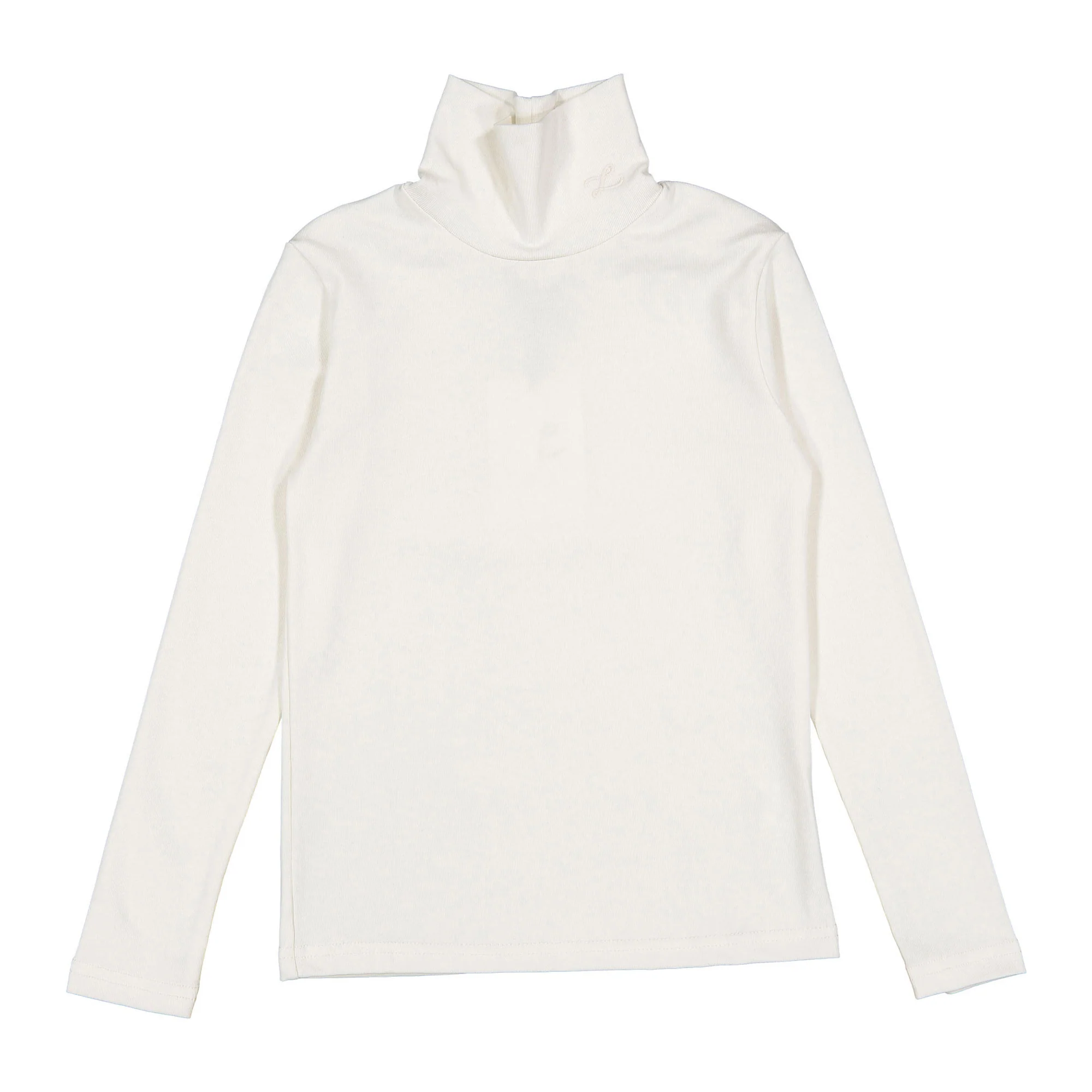 L by Ladida Cream Solid Turtleneck