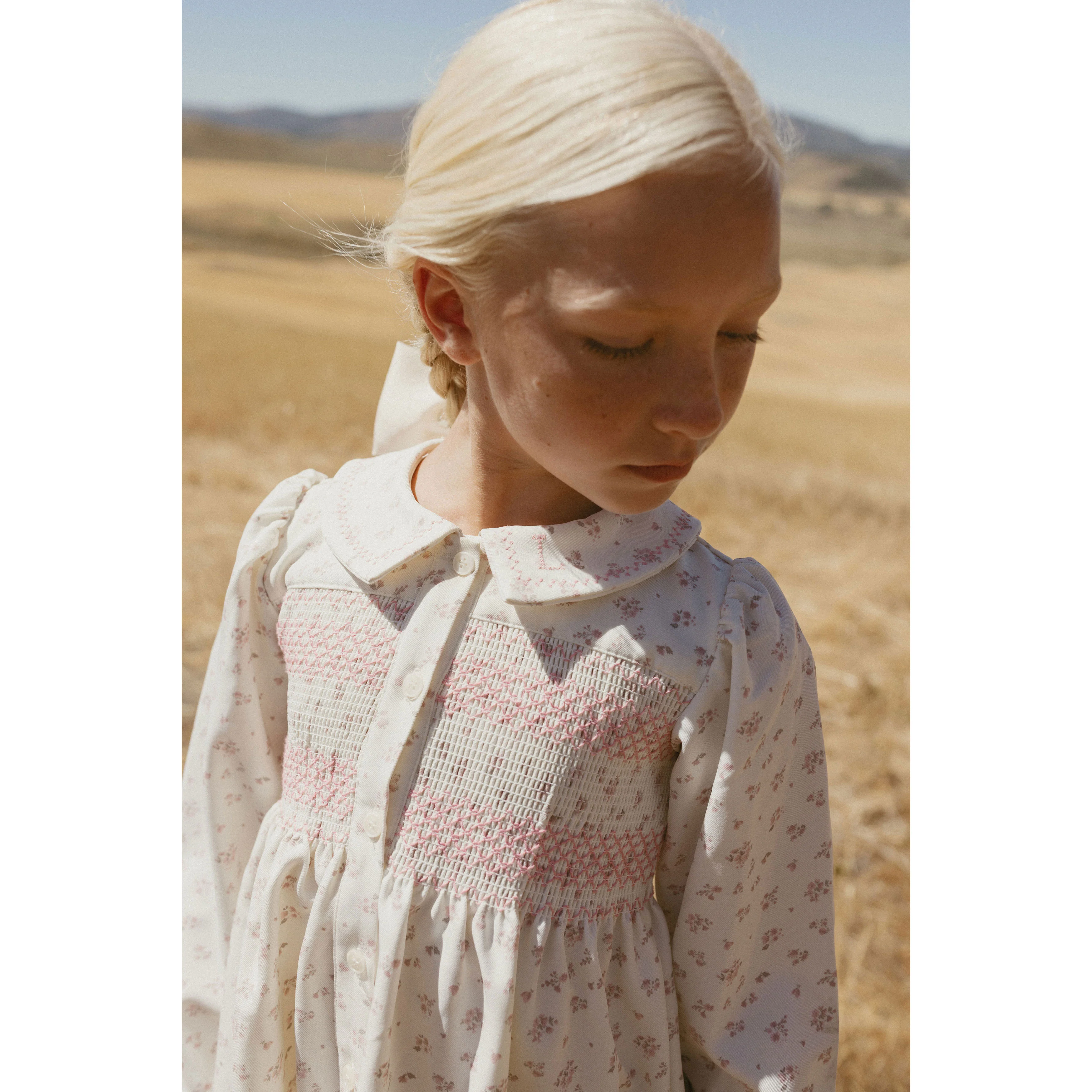 L by Ladida Cream Tiny Bud Smock Dress - Image 4