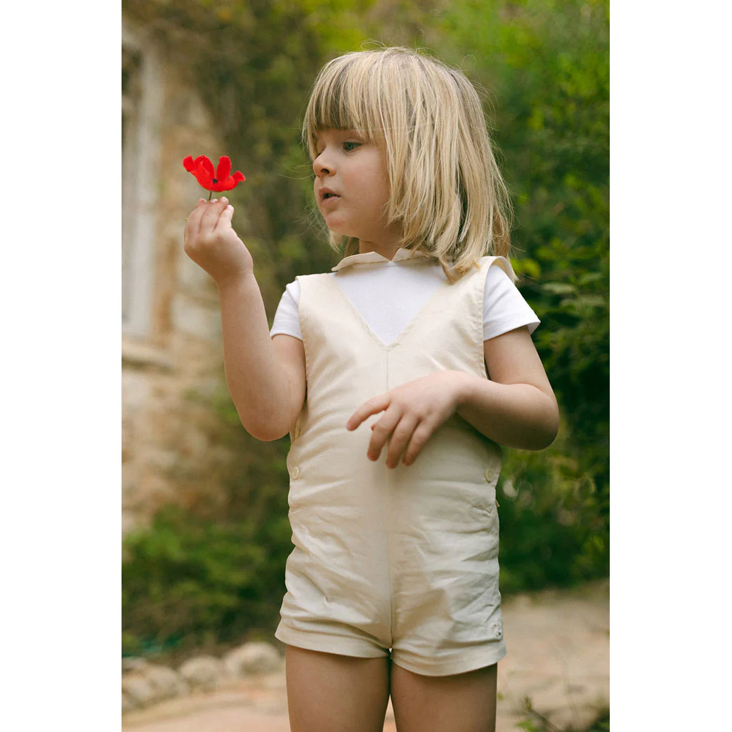 L by Ladida Cream V Button Romper - Image 2