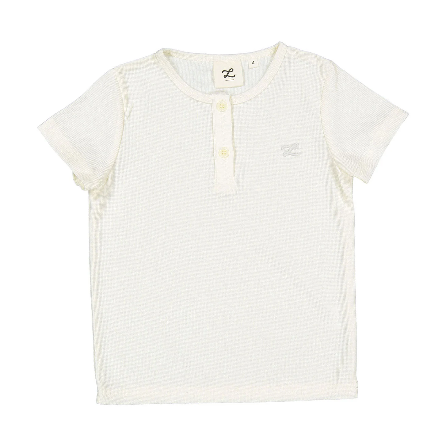 L by Ladida Cream Waffle Tee