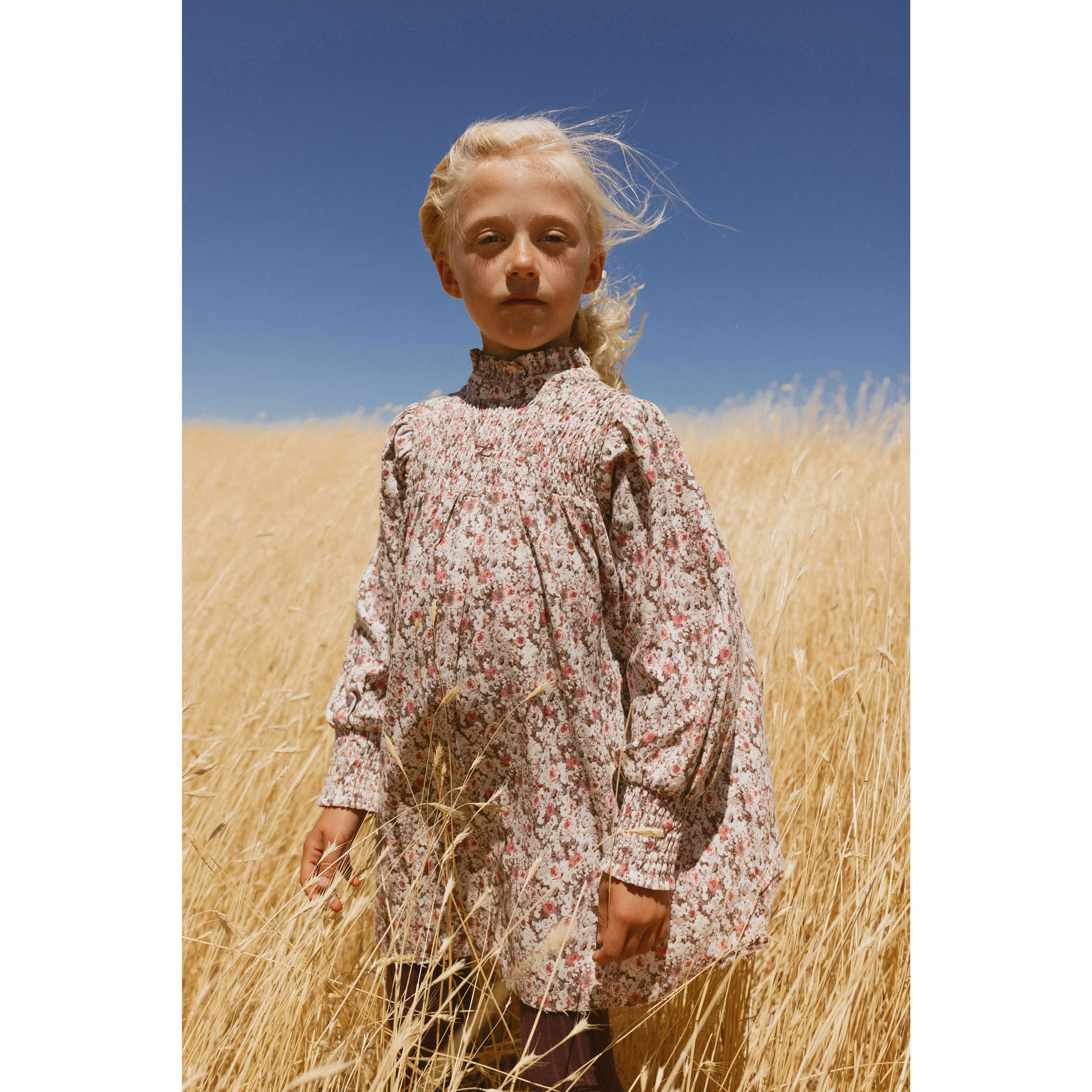 L by Ladida Eggplant Floral Smock Neck Dress - Image 2