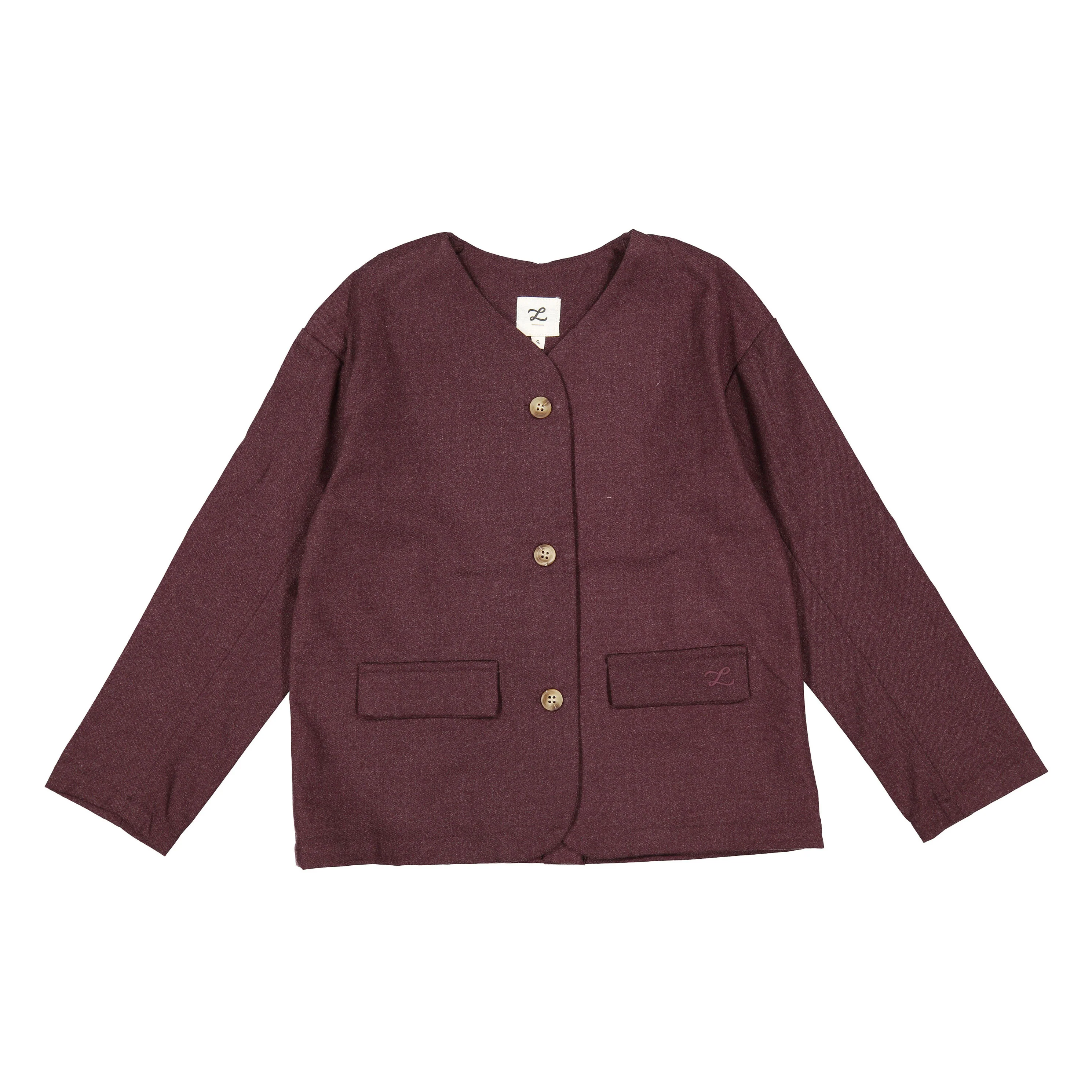 L by Ladida Eggplant Wool Blazer