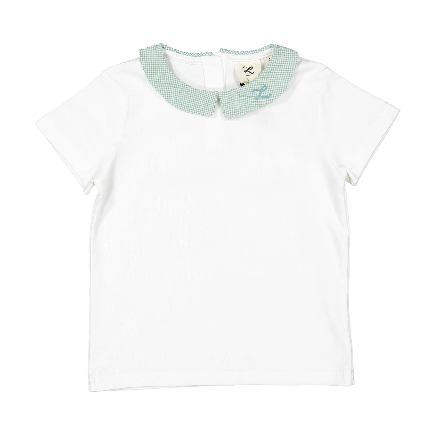 L by Ladida Fern Gingham Collar Tee
