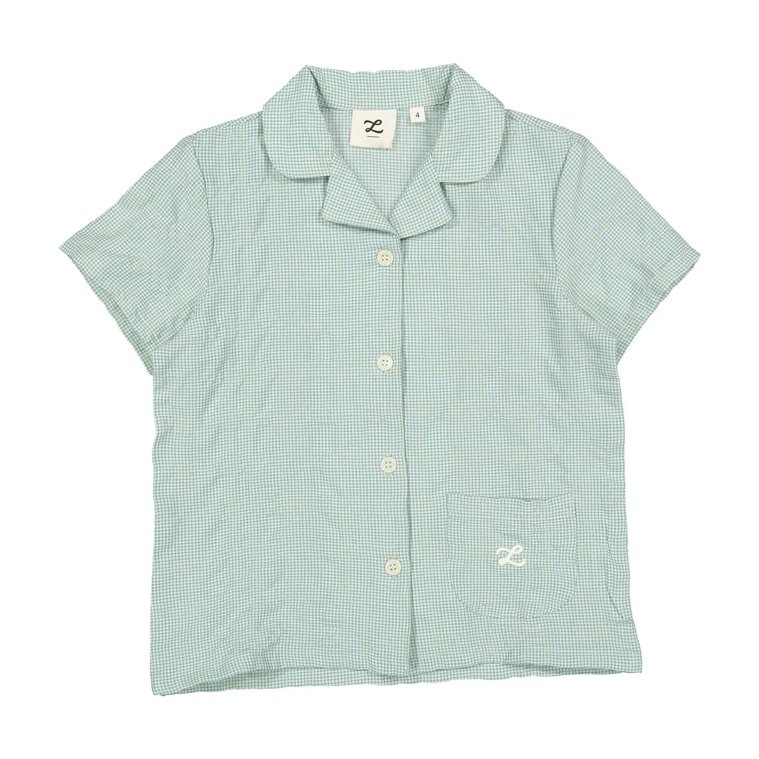 L by Ladida Fern Gingham Grandpa Shirt