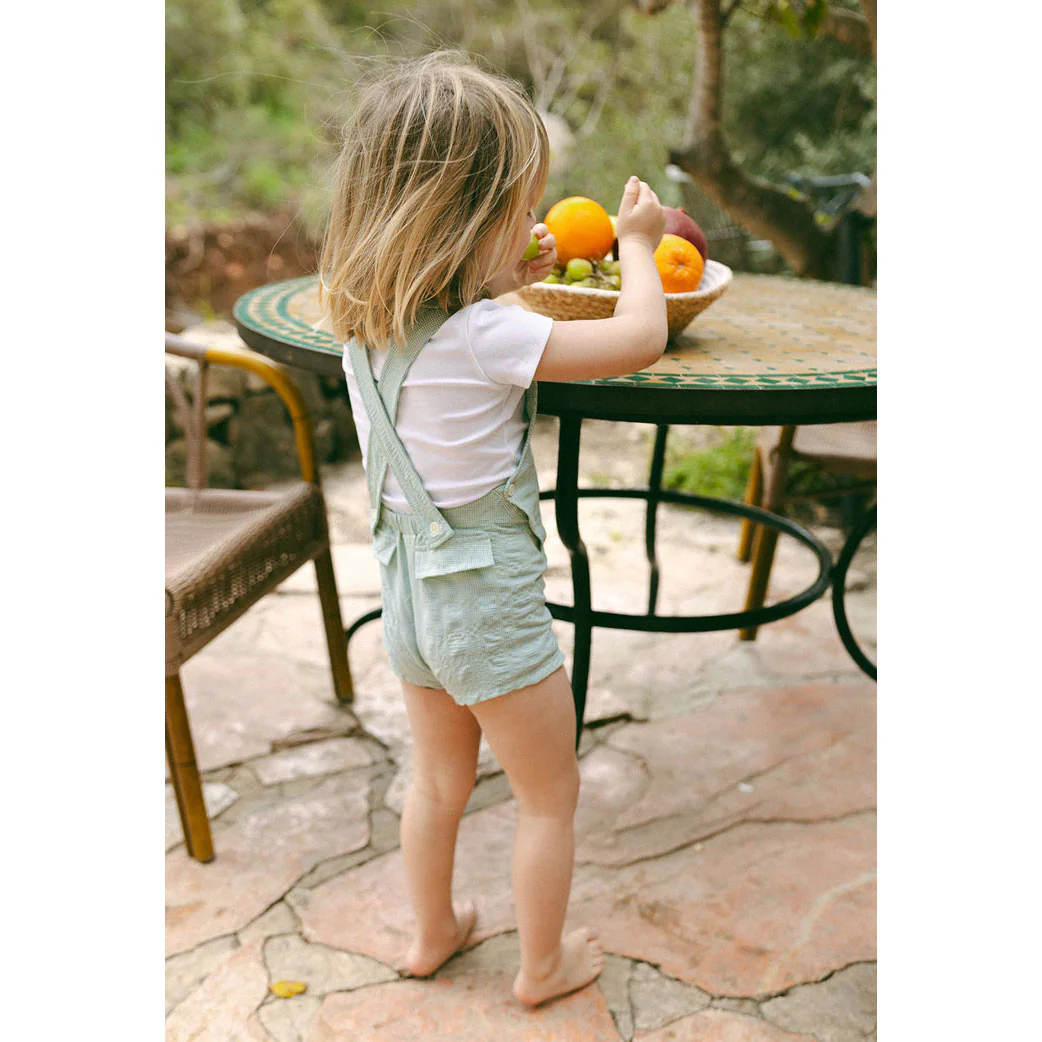 L by Ladida Fern Gingham V Button Romper - Image 3