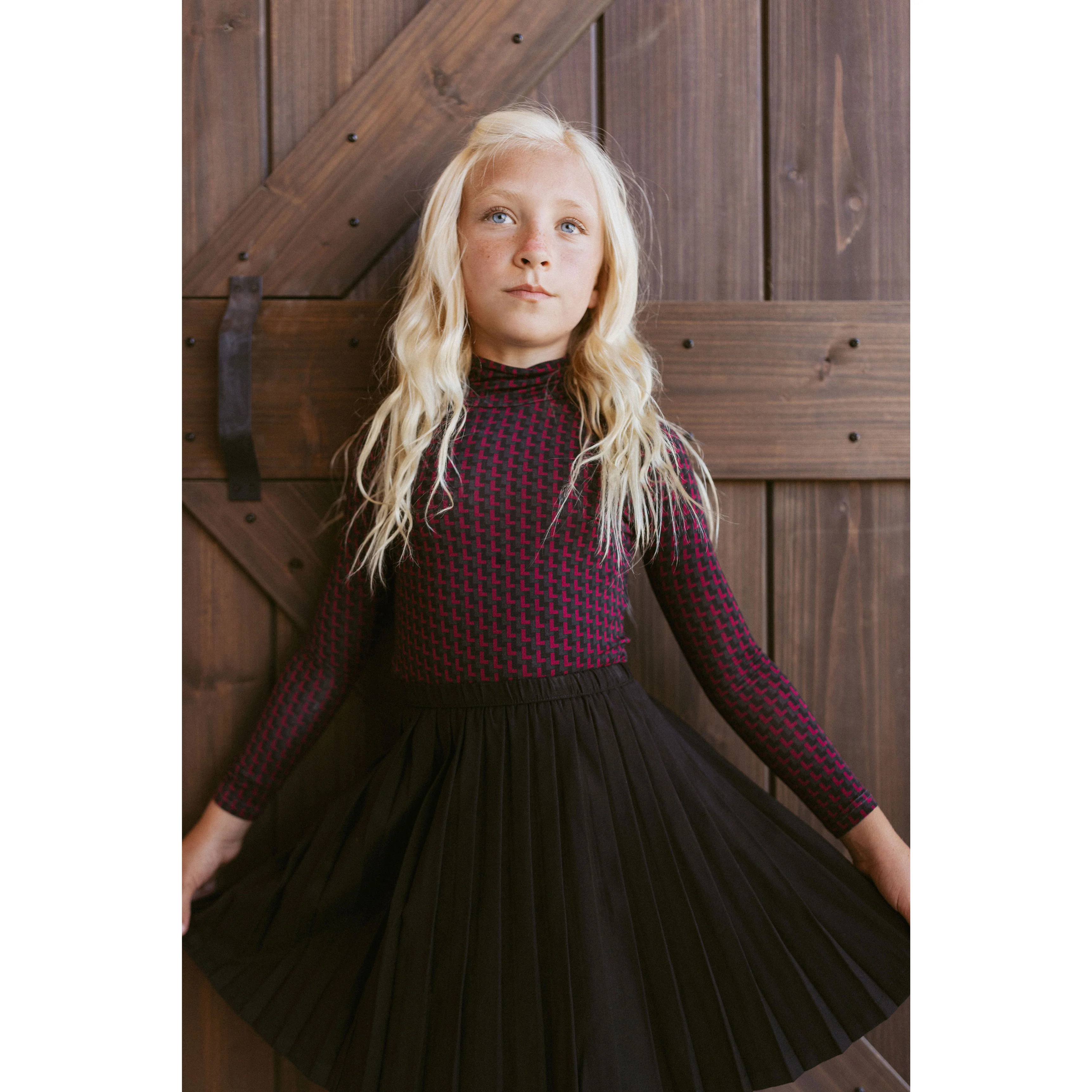 L by Ladida Fuchsia Logo Printed Turtleneck - Image 2
