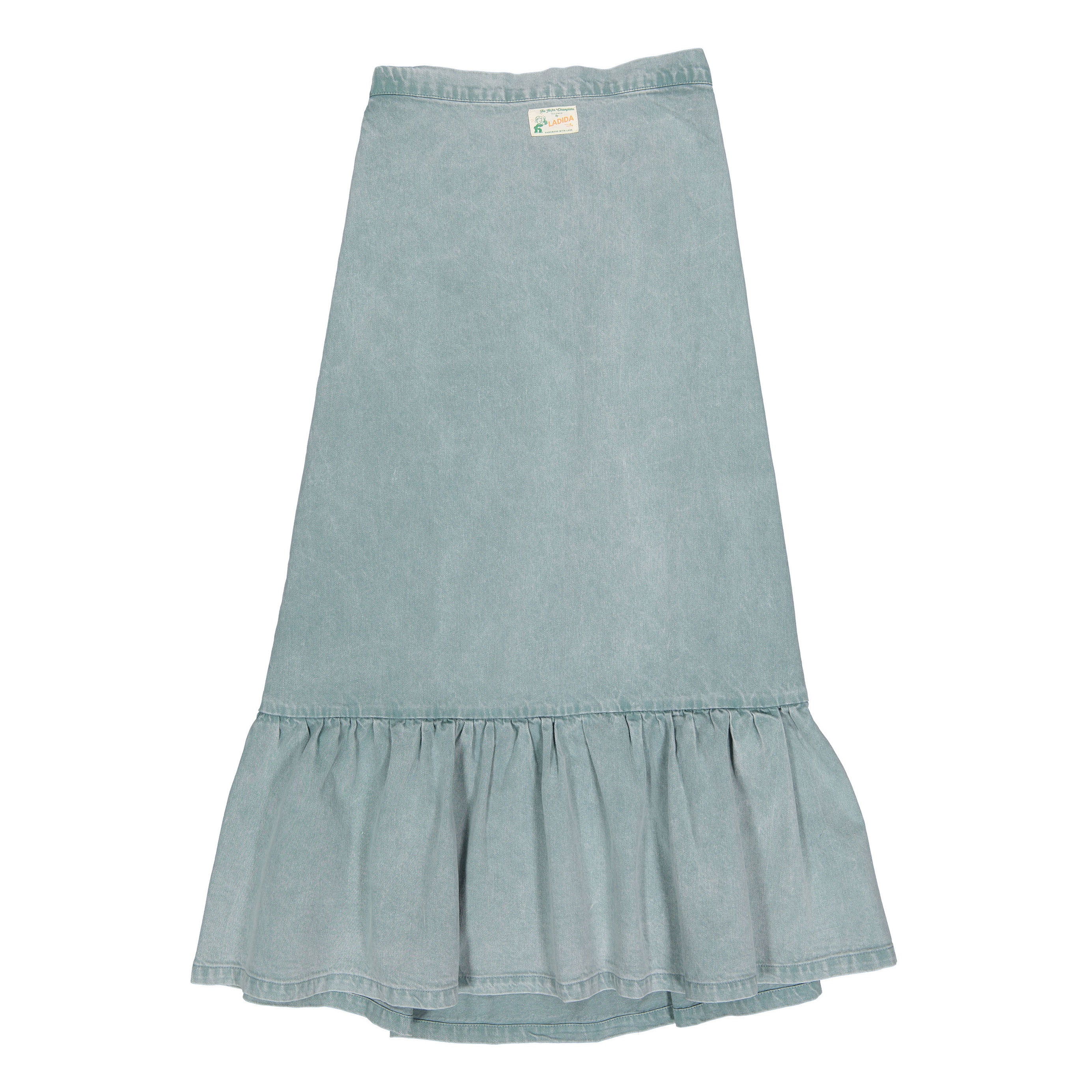 L by Ladida Funday Green Denim Maxi Skirt