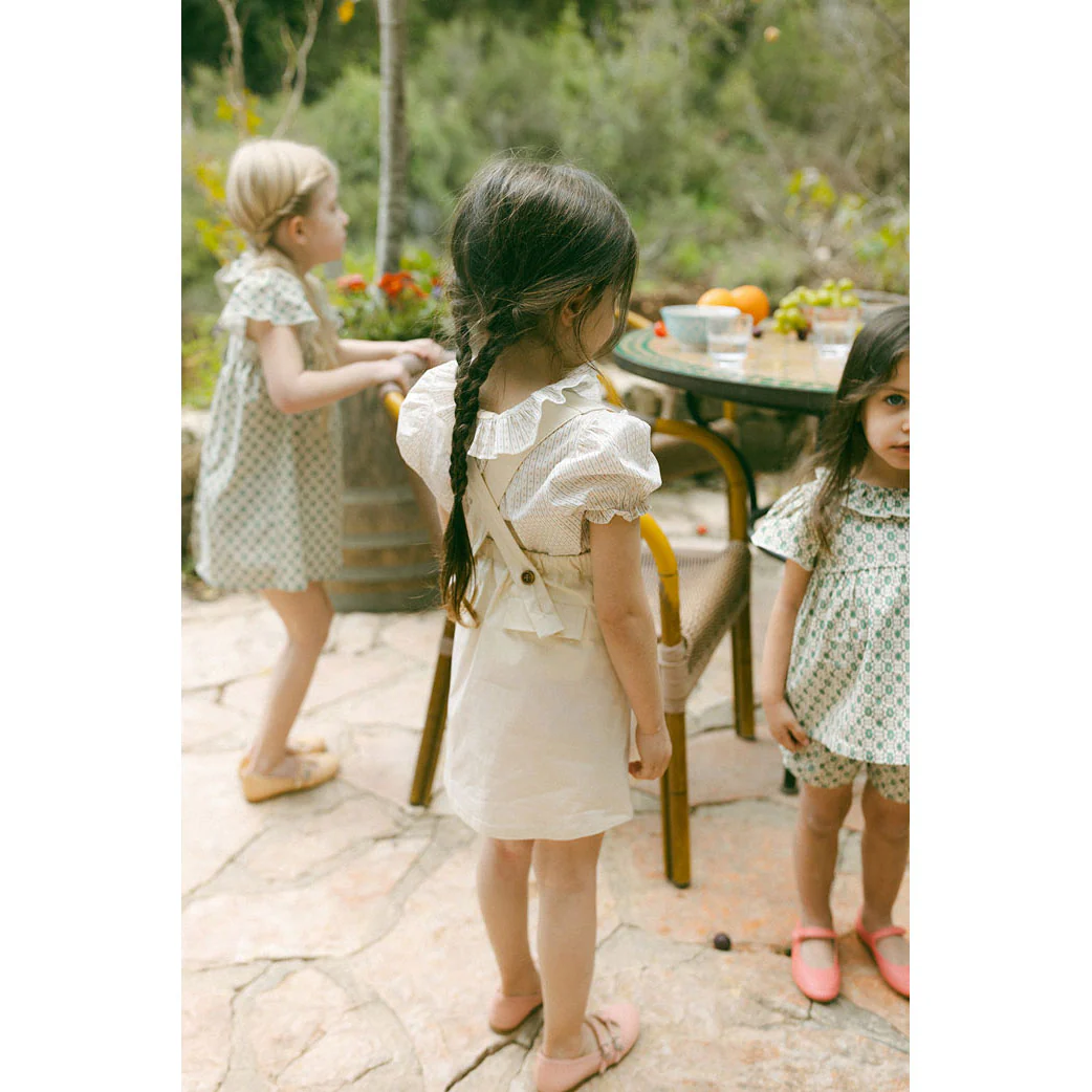 L by Ladida Green Geo Short Sleeve Flutter Dress - Image 3